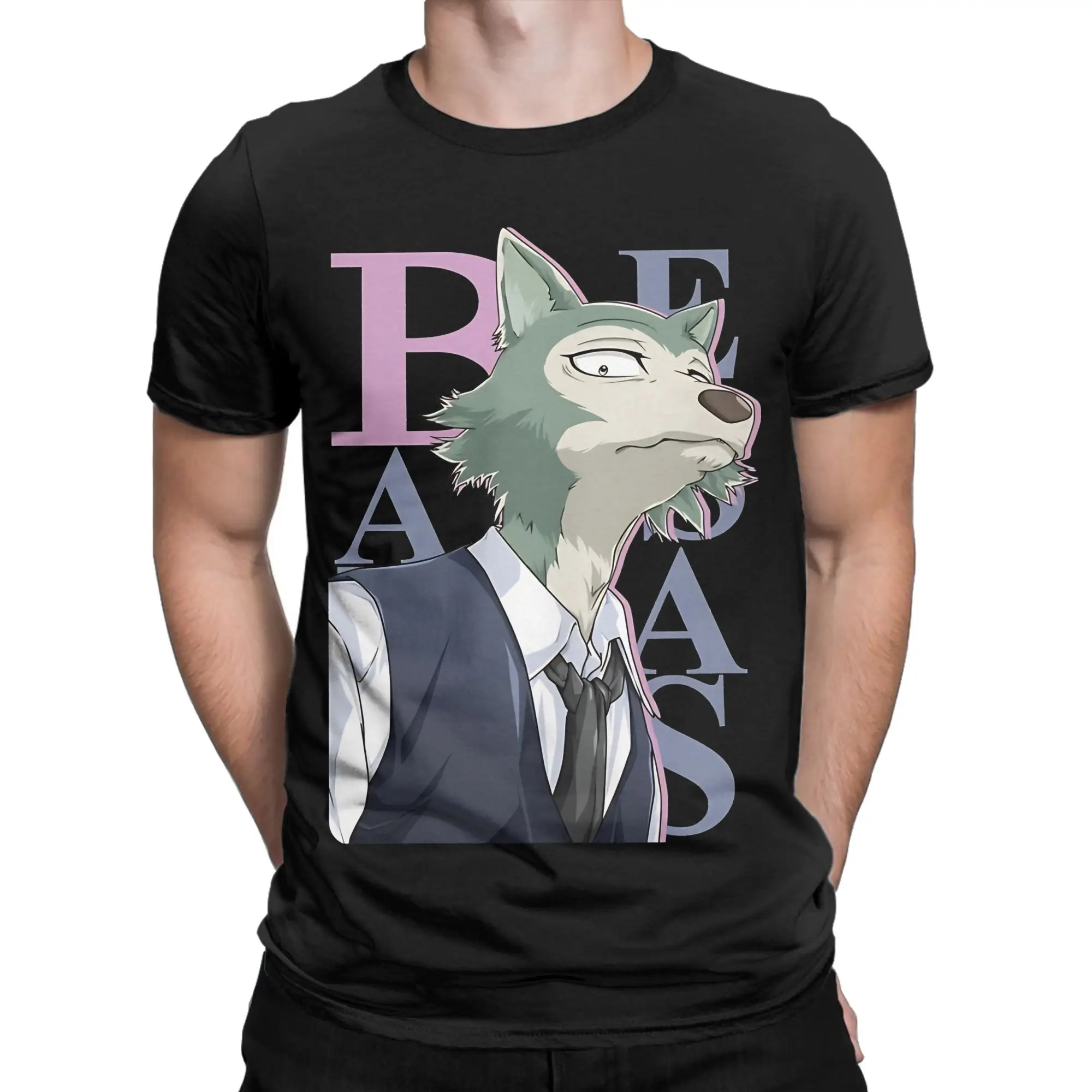 Wolf BEASTARS Final Season Part Funny Graphic 100% Cotton T-Shirt BEASTARS Final Season Part Tops Tees For Men