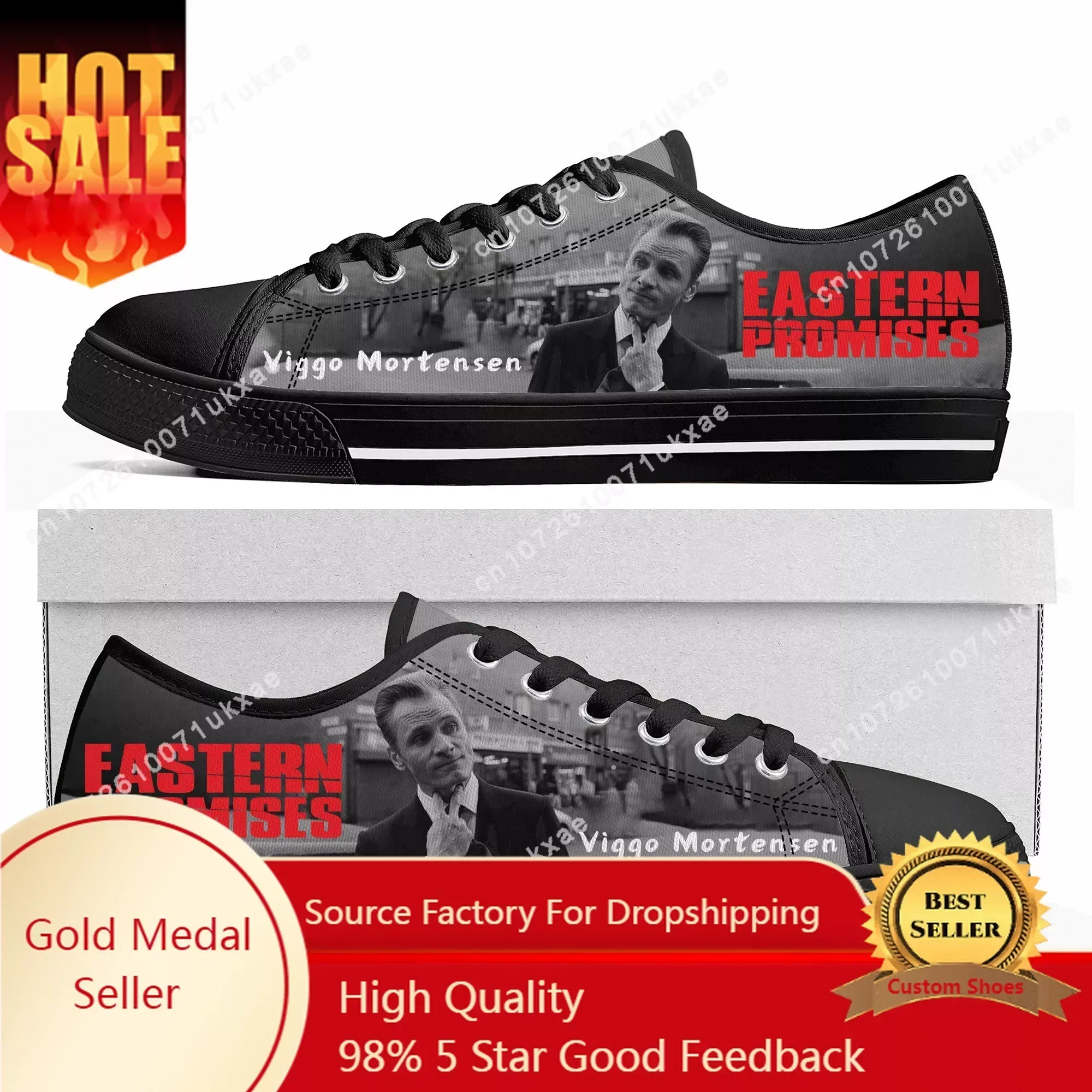 Eastern Promises Low Top Sneakers Mens Womens Teenager High Quality Viggo Mortensen Canvas Sneaker Casual Shoes Customize Shoe