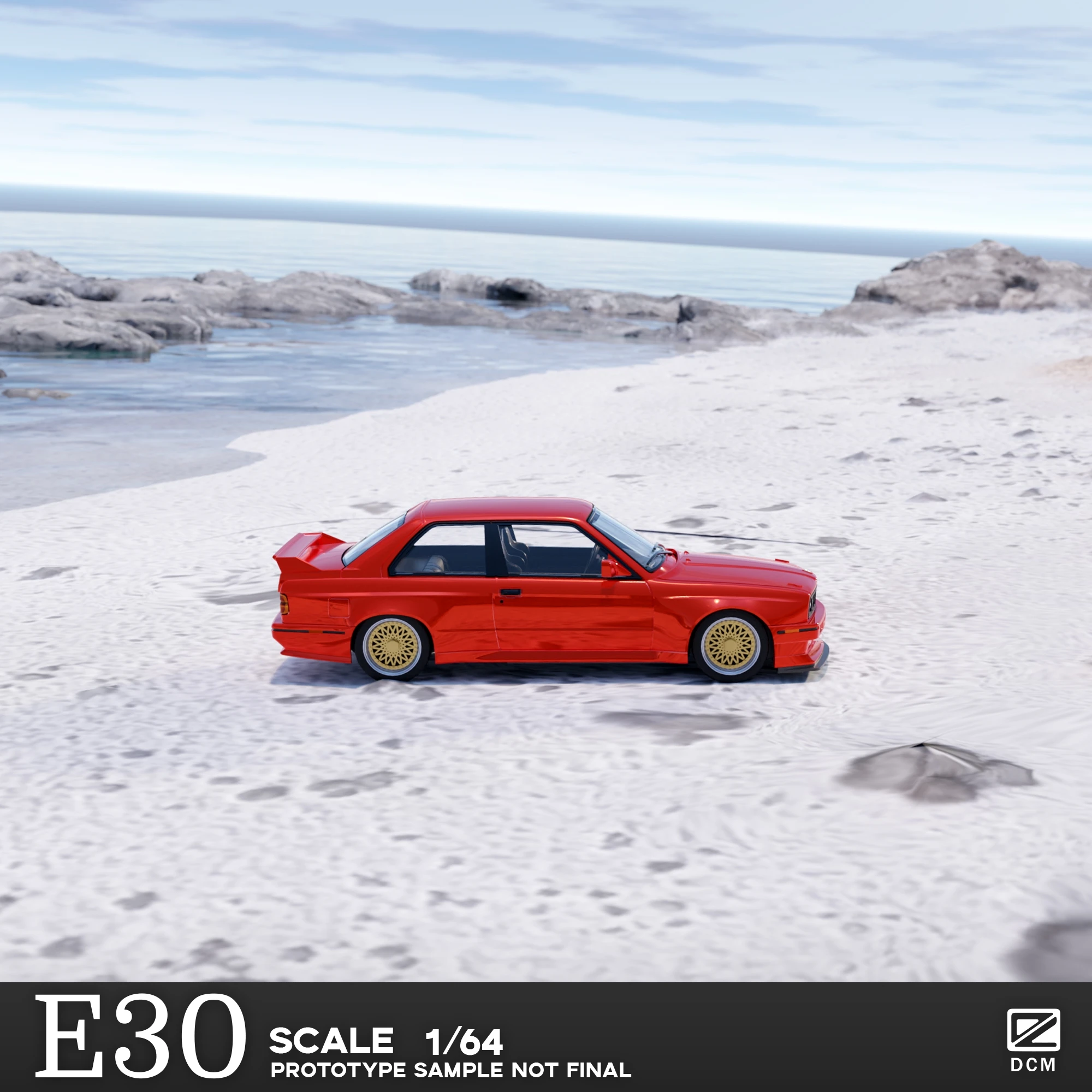 **Preorder**DCM 1:64  M3 (E30) Black Red Diecast Model Car