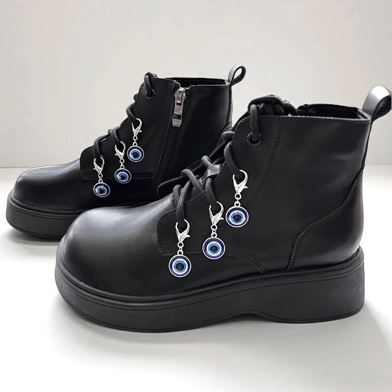 

4 шт., обувь Lucky Blue Devil Eye, пряжки, съемный металлический кулон, украшение для женщин, вечерние ювелирные изделия, аксессуары для обуви