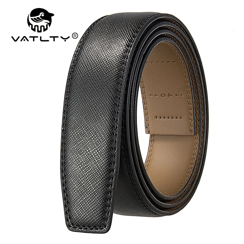 VATLTY 35mm Belt Strip for Men Premium Cowhide Fashion Trouser Girdle Non-Perforated 3.5cm Belt Without Buckle Leather Belt Male