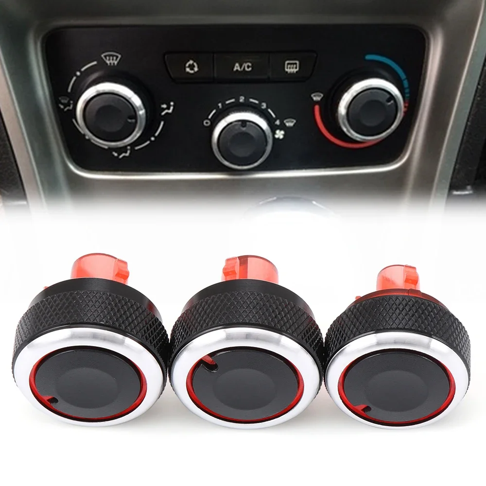 Aluminum Alloy AC Knob Car Air Conditioning Heat Control Switch for Peugeot 307 CITROEN C4 C-TRIOMPHE Accessories