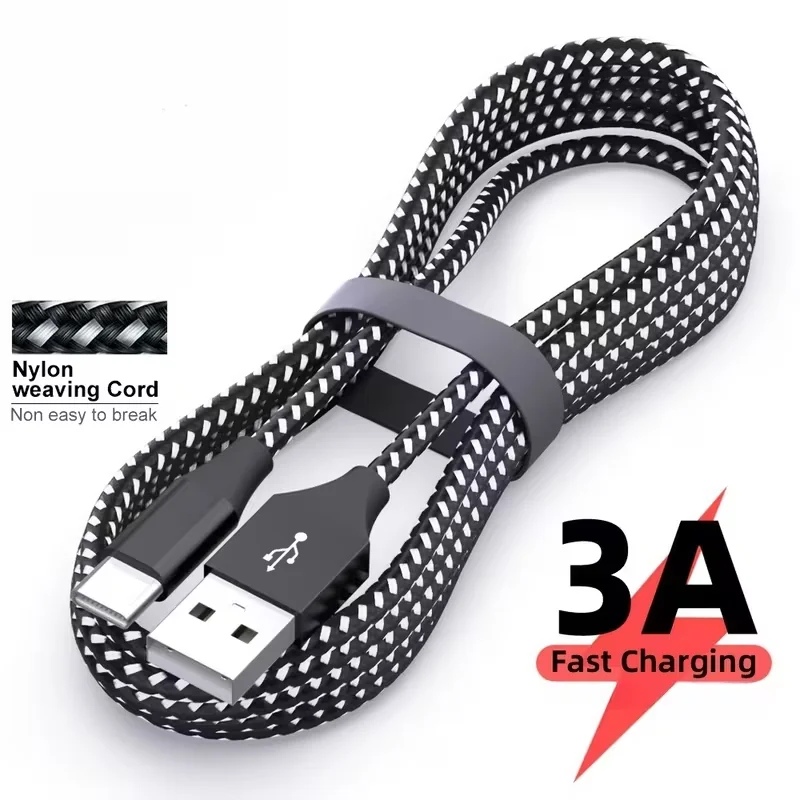 10 Pack 3.3FT/1M USB to Type-C Fast Charging 3A Cable Nylon Braided Data Cable Compatible with iPhone 18/18Pro/18ProMax/Samsung Galaxy S10 S9 S8 Plus Note 10 9 8 LG V50 V40 G8 G7