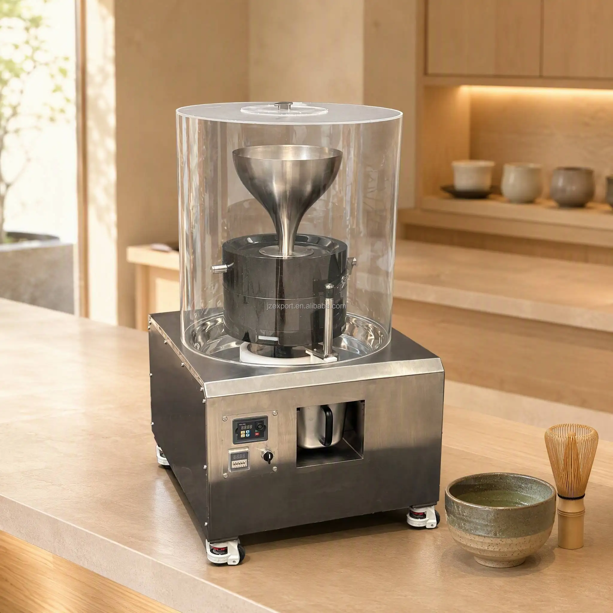 Electric Matcha Grinder Stone Mill System-Automatic Powder Production Line
