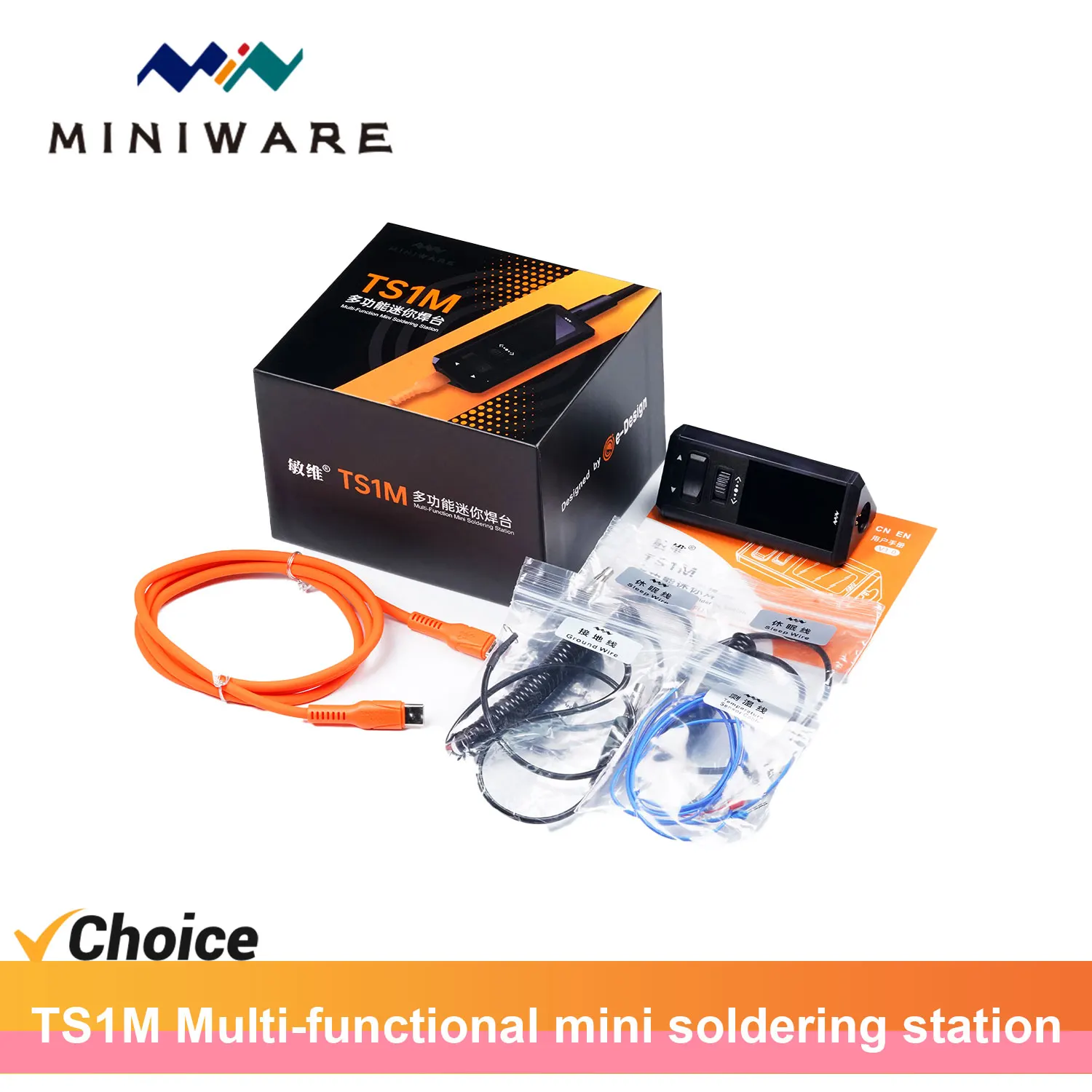 Miniware محطة لحام صغيرة متعددة الوظائف PD3.1 140 واط وظيفة قياس درجة الحرارة 210 245 ساق اليد #1