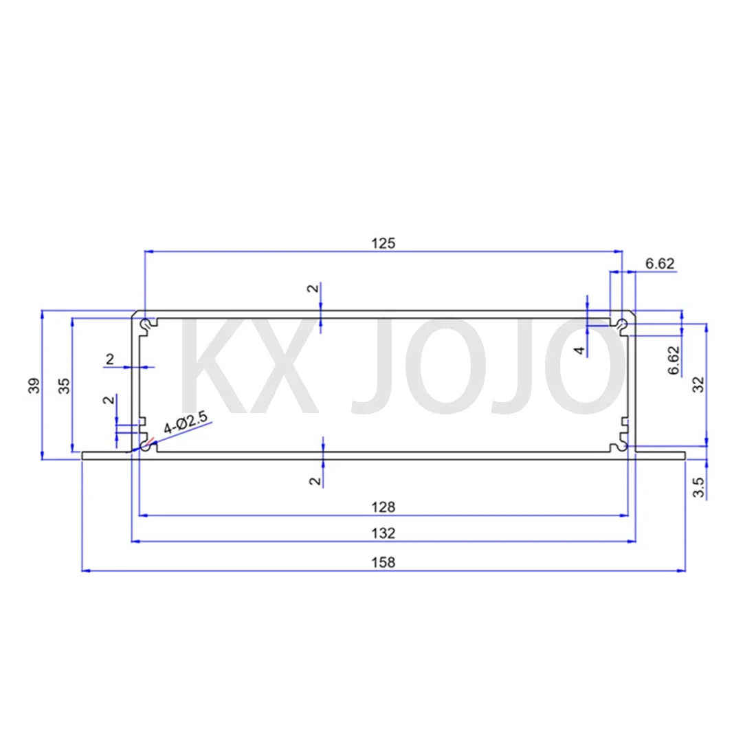 Aluminium Behuizing 158*39*150Mm Zwart/Goud Waterdicht Integrat Box Type Koelbox Elektronische Doos Diy Power Behuizing Instrument