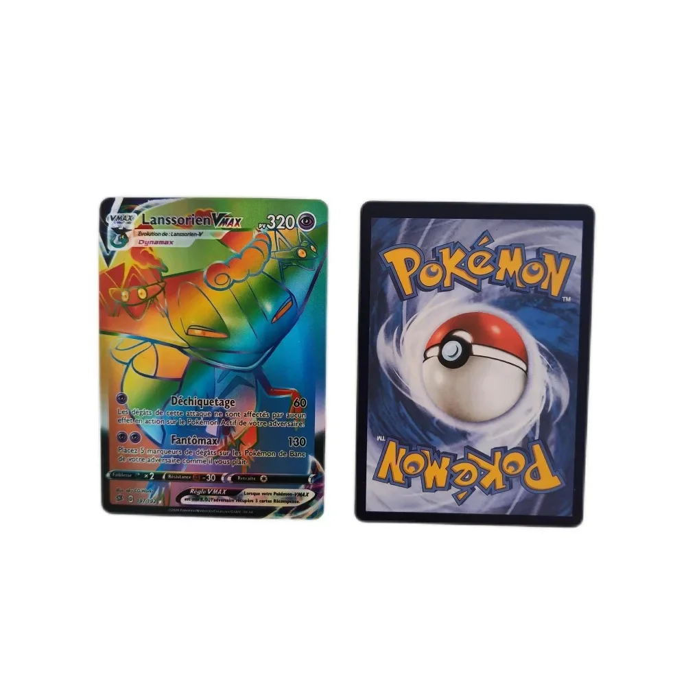 60pcs Pokemon Card Not Repeating French Rainbow Card Collection Cards Game Battle Carte Trading Children Toy