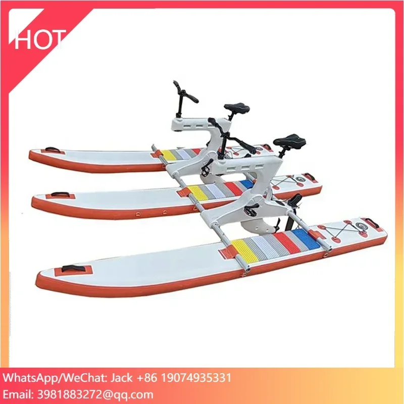 Custom 2 Person 4 Person Inflatable Floating Water Bicycle Sea Bike Price Water Bike For Water Sports