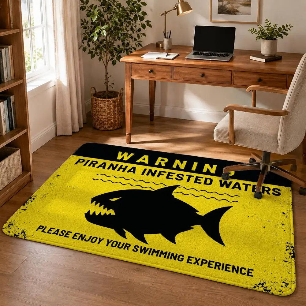 Pool Day Fun Floor Mat Soft Flannel Rug Non Slip Washable Quick Dry Door Mat for Bathroom Kitchen Bedroom Home