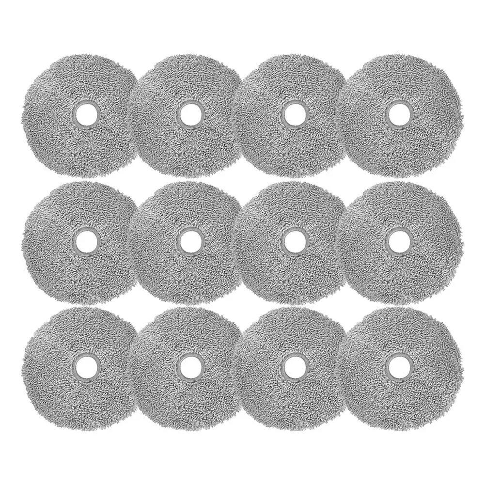 12Pcs Mop Cloth for Lydsto W2 Robot Vacuums Spare Part Round Mop Replacement Accessories