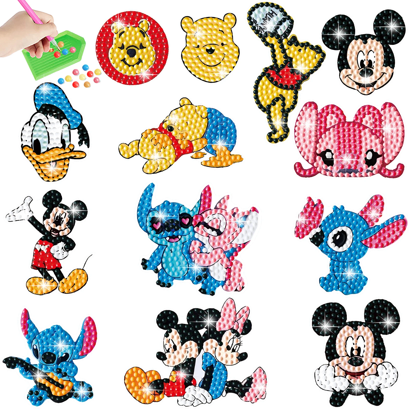 Diamond Painting DIY Cartoon Character Assemble  Handicraft Hobby Point Drill Random Sticker Handmade Make Material kit