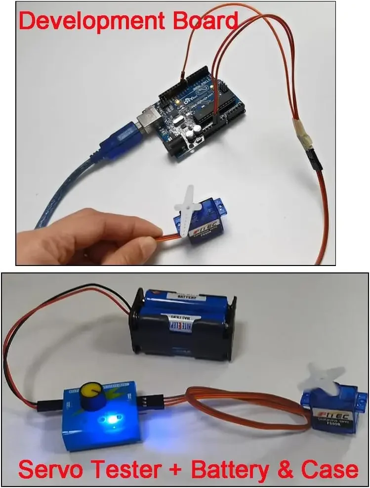Picture 7: 2Sets Feetech FS90R Micro Continuous Rotation Servo Analog Motor 360 Degree + RC Tire Wheel for Arduino Microbit Smart Car Robot