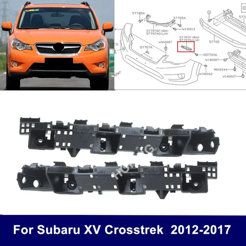 Soporte lateral del parachoques delantero para Subaru XV Crosstrek 2012-2017, soporte de retenedor de parachoques, 57707FJ140, 57707FJ150, accesorios de coche