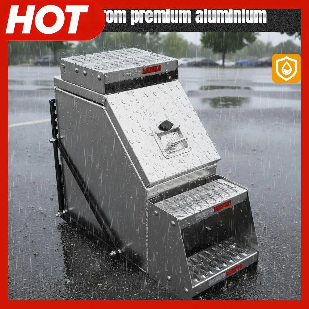 

Weatherproof Lockable Storage Box 12/23 Inch Aluminum Toolbox with T-Handle Latch Lock Compatible for Peterbilt & More