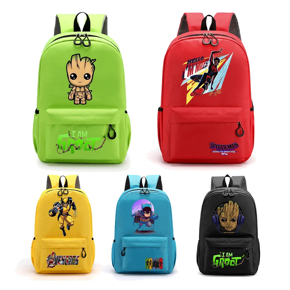 Marvels Superheros Student School Bags Cartoon Printed Children Back To School Backpack Teenager School Supplies Casual Knapsack