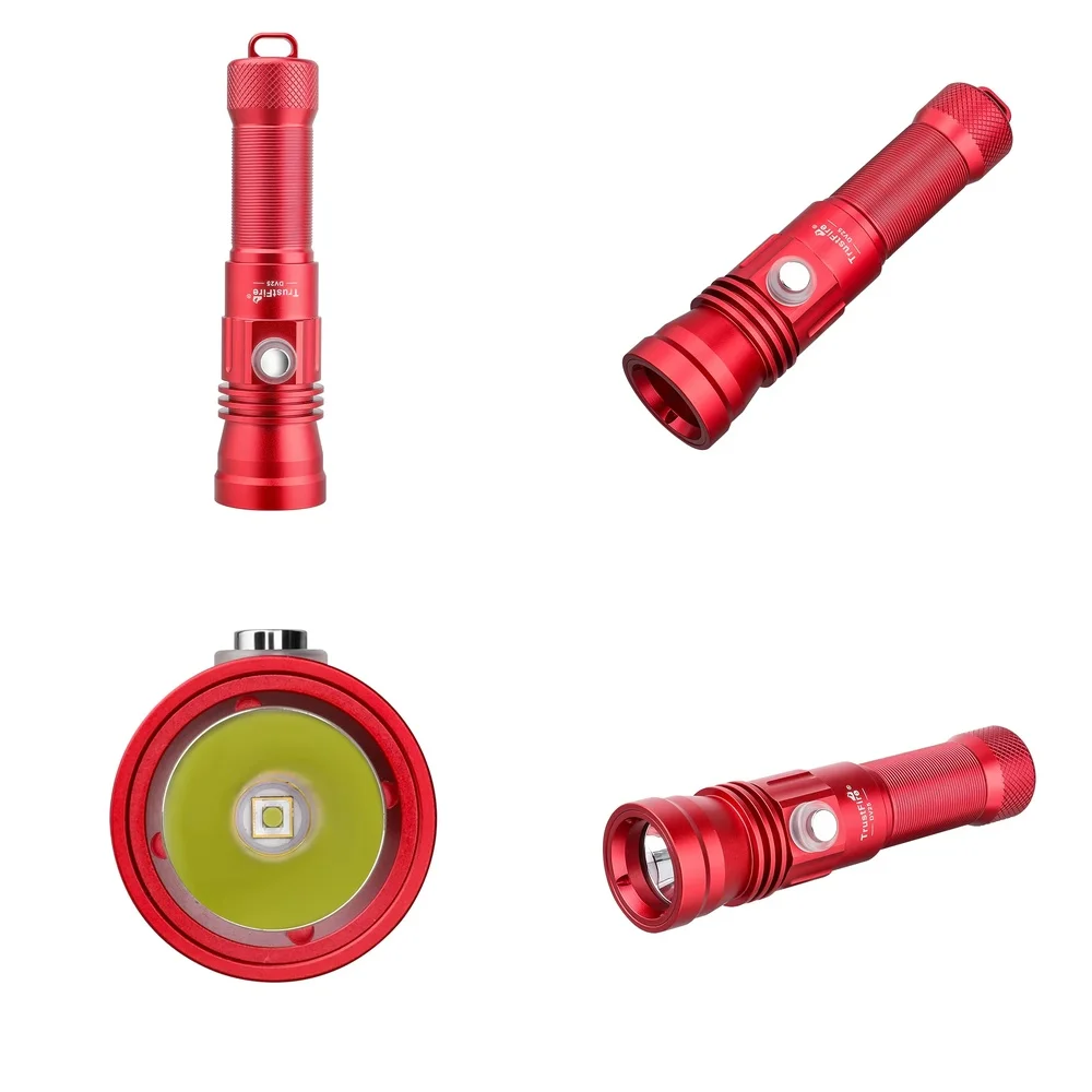 

Trustfire DV25 for diving flashlight 2500 lumens waterproof underwater torch for scuba diving snorkeling spearfishing night