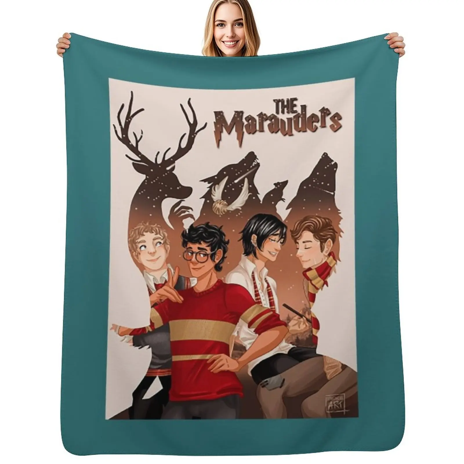 Marauders Throw Blanket Travel Size Cozy Blanket for Plane Train