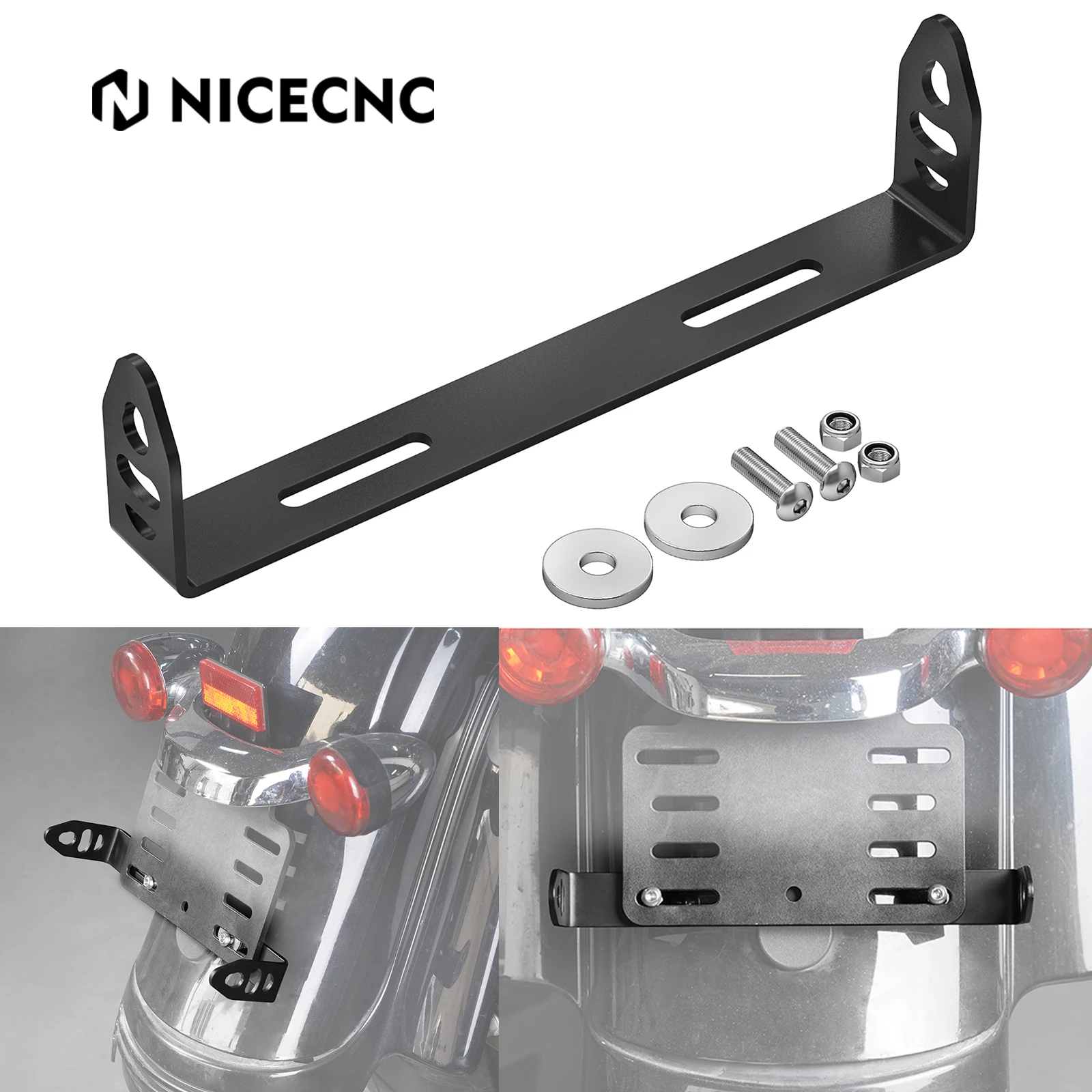 Rear Turn signal License Plate Mounting relocation kit For Harley Touring Road King FLHR 94-2023 Softail Fat Boy FLFB 107 18-20