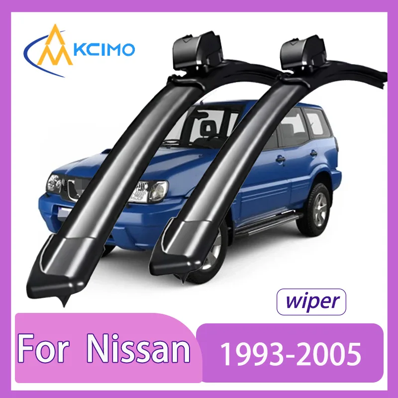 

2 Pack Silent Beam Wiper Blades For Nissan TerranoII R20 1993-2005 Noiseless All-Weather Design Windshield Rain Brush Accessorie