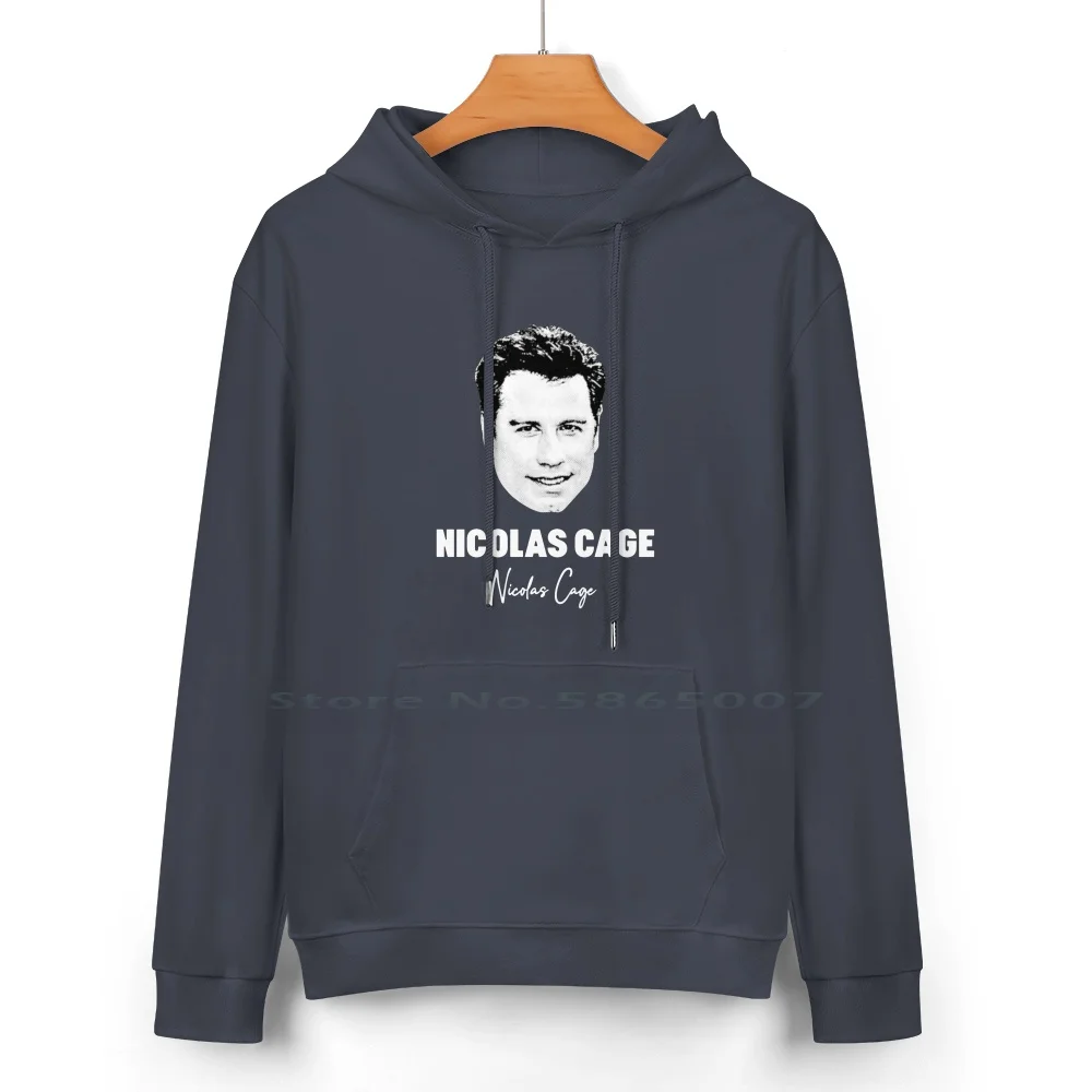 Nicolas Cage Faceoff Pure Cotton Hoodie Sweater 24 Colors Weird Wickerman Olivia Newton John Nick Cage Con Air Nicholas Cage