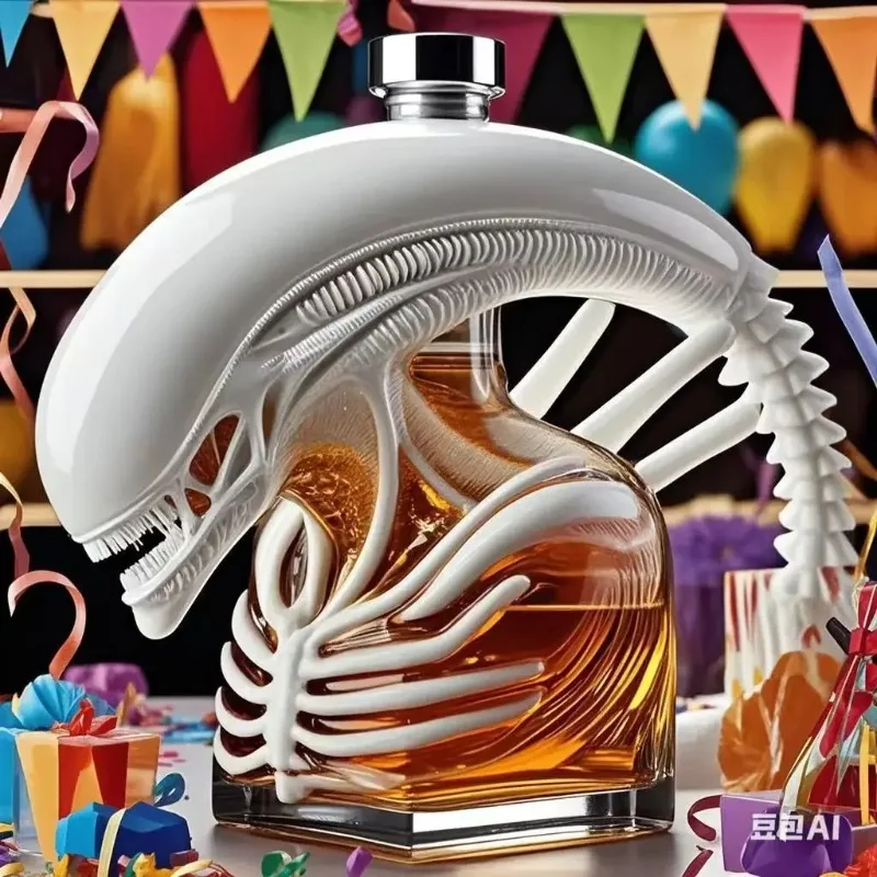 Alkohol-Dekanter im Special Ops Design – Motorglasflasche mit Lederband, Man Cave Dekor