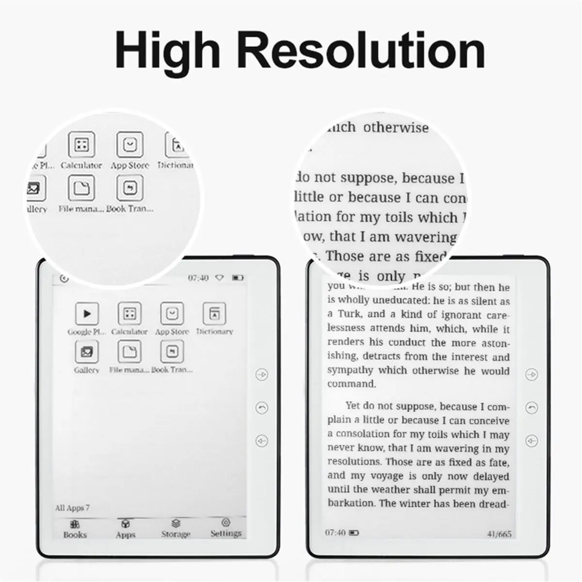 BK576 Ebook Reader 5.76'' Display 16GB Android 8.1 WIFI Long Battery Comfortable Grip E Devices