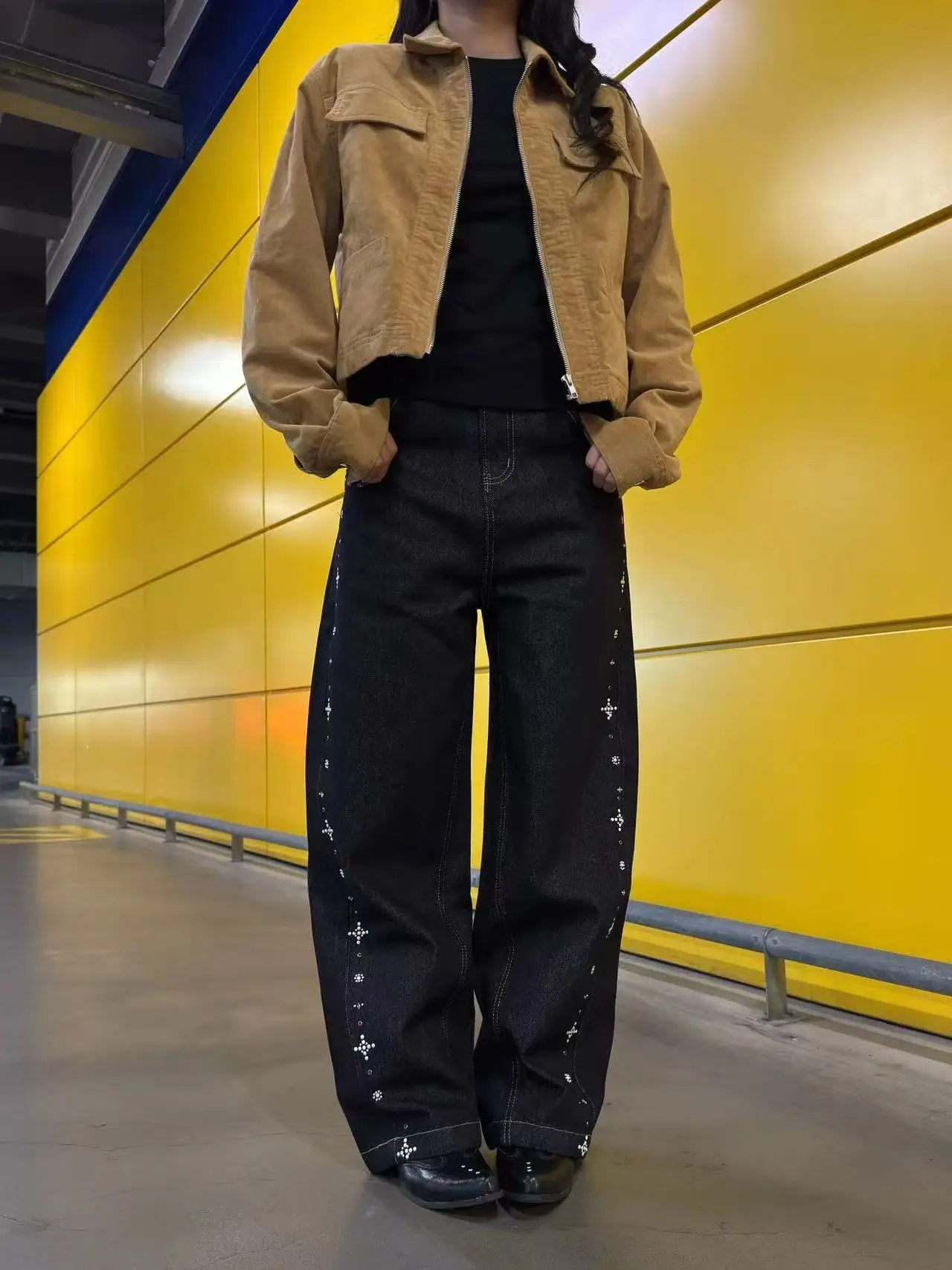 

Джинсы Original Cow Waed прямого кроя в американском ретро-стиле, свободные широкие брюки, повседневные, из полиэфирного волокна, летние