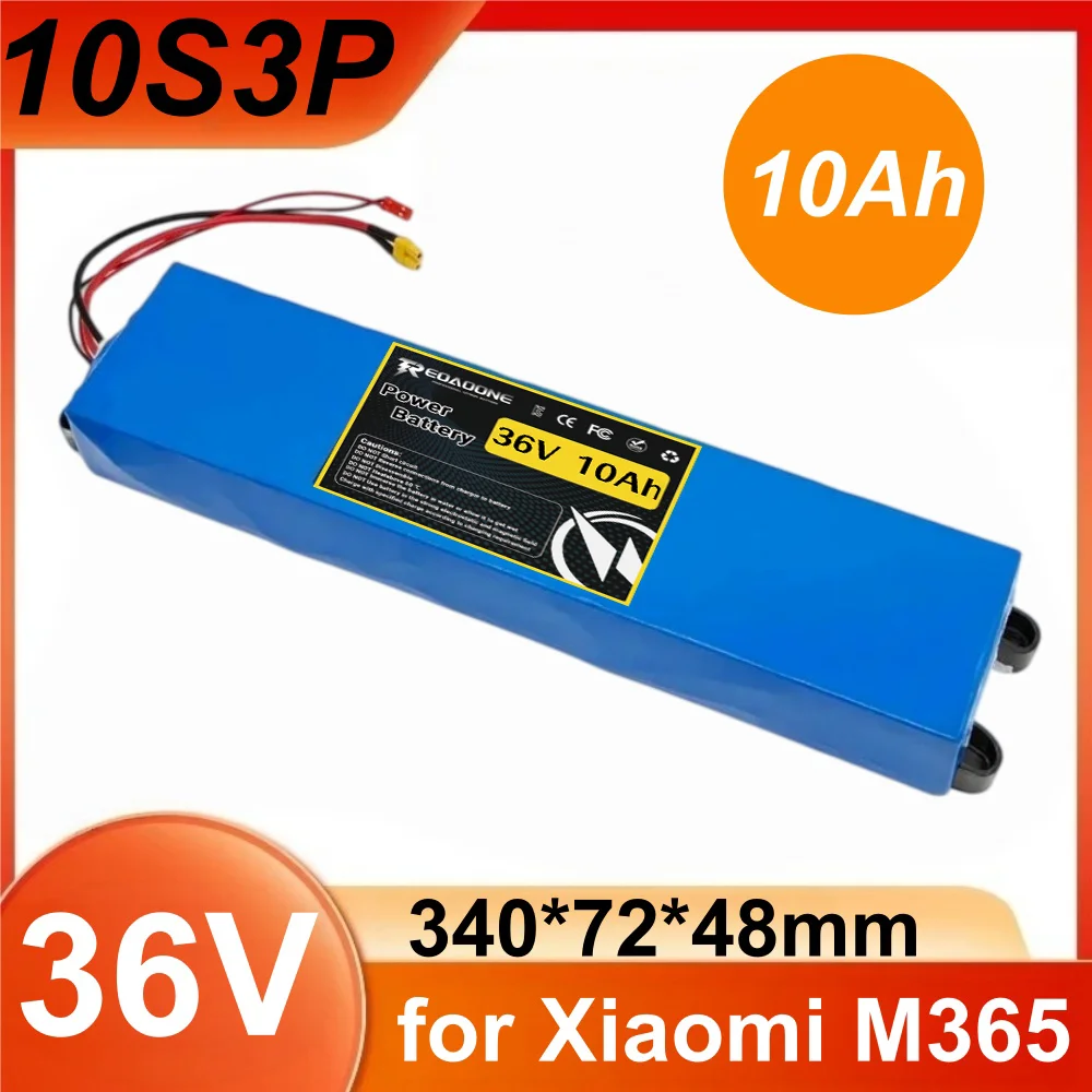 36V 10Ah 10S3P Li-ion Battery with Bracket for Xiaomi M365 Pro,Replacement Battery Pack with BMS Protection