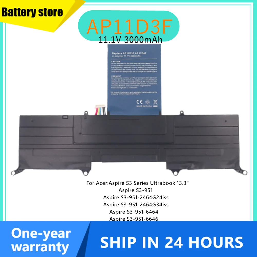 New Laptop Battery for Acer Aspire S3 Series Ultrabook 13.3