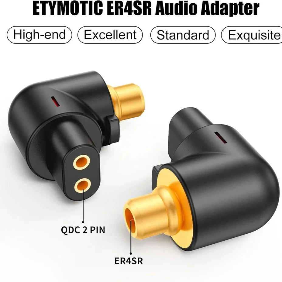 Earphone Adapter ER4SR Male to QDC 2 Pin Female Earphone Earsets for Etymotic ER4SR ER4XR ER3XR ER3SE ER2XR ER2SE