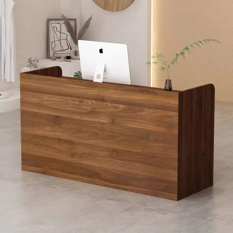

Brown Black Reception Desks Checkout Drawers Mini White Modern Reception Desks Classic Corner Mostrador Recepcion Furniture