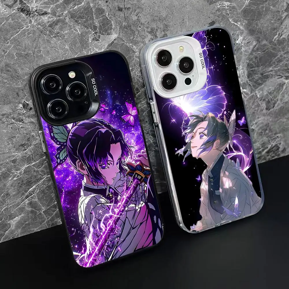 

Demon Slayer Shinobu Kocho Phone Case for iPhone 16 15 14 13 12 11 X XR XS 8 7 Pro Max Plus Translucent Colour Protective Luxury