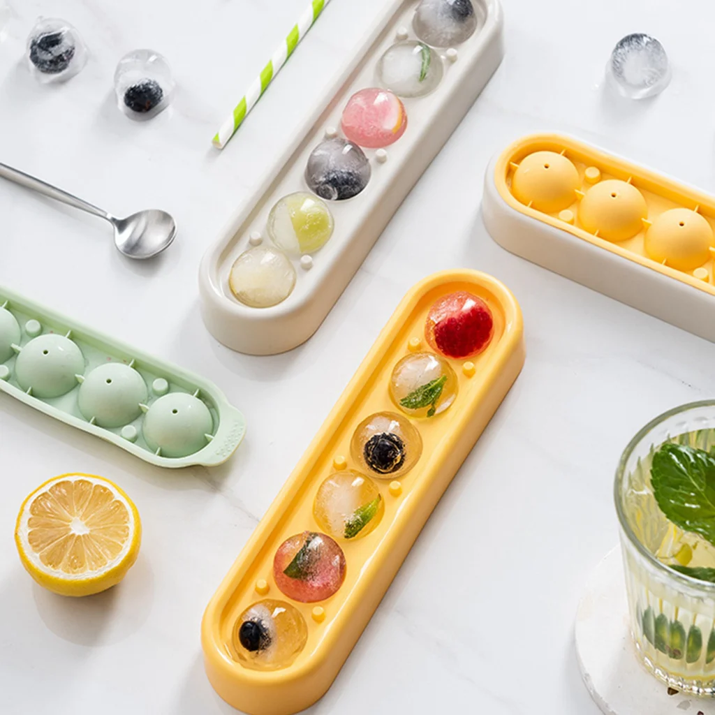 Colorful Round Ice Mould Ice Cube Tray Cube Maker PP Plastic Mold Forms Food Grade Mold Kitchen Gadgets DIY Ice Cream Mould