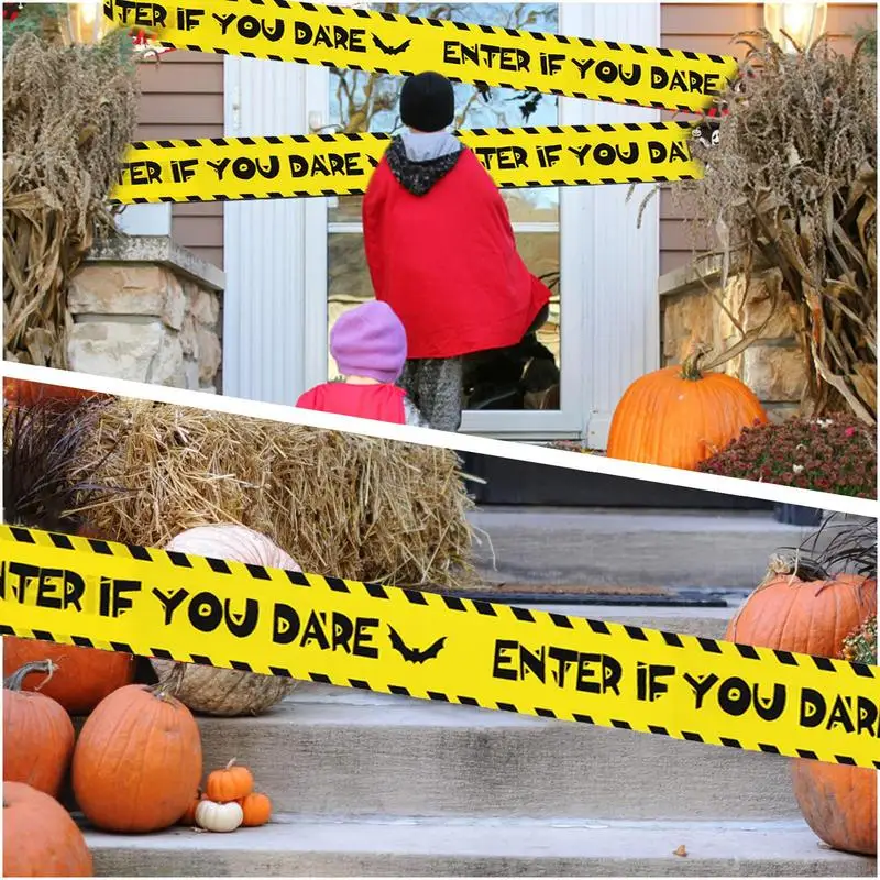 Halloween Caution Tape Decoration Safety Signs Halloween Tape Crime Scene Tape Caution Decorations Barrier Tape Danger Tape For