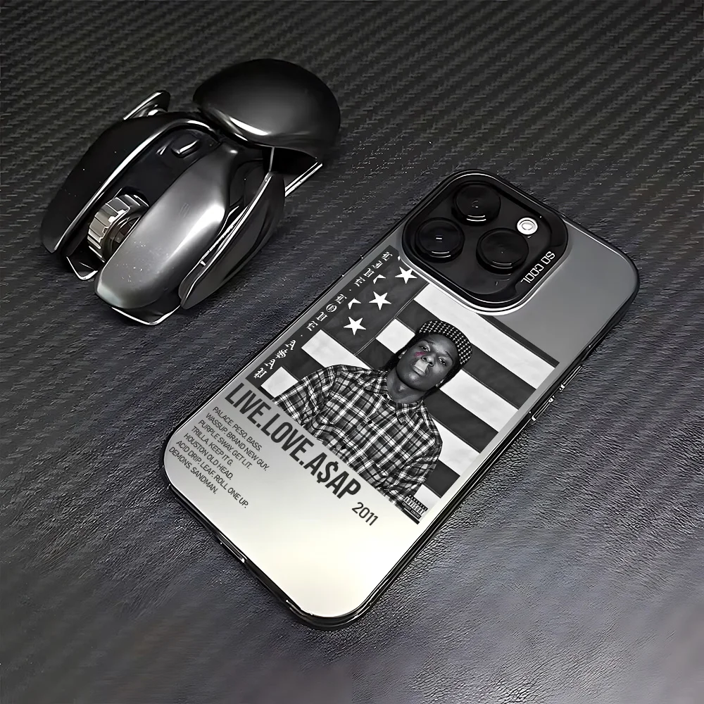 Image of Heißer Rapper A-ASAP Rocky Telefon Fall Für IPhone 17 16e 16 15 14 13 12 11 Mini Pro Max X XR 8 7 Air Plus Anti Fall Matte Zurück Abdeckung