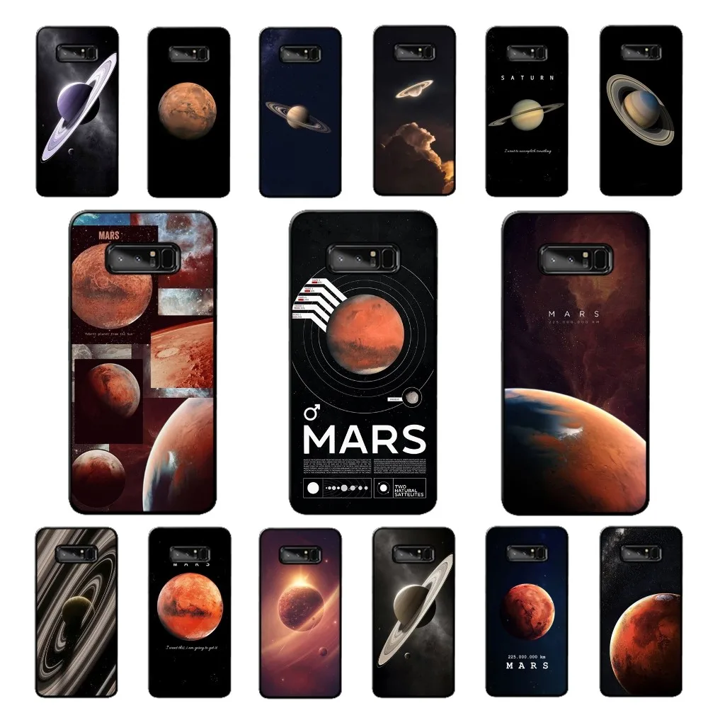 Saturn Mars planet Phone Case For Samsung Note 8 9 10 20 pro plus lite M 10 11 20 30 21 31 51 A 21 22 42 02 03