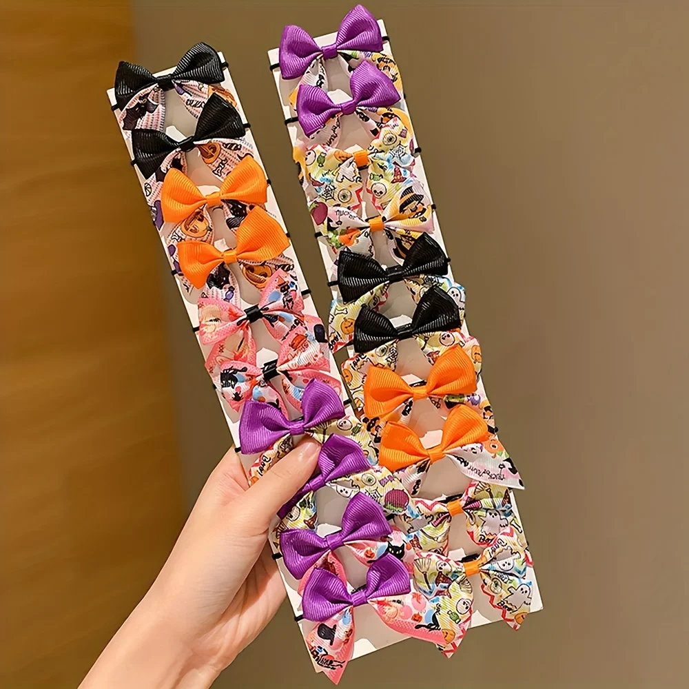 20 Pieces of Halloween Funny Bow Ties, Halloween Gifts Suitable for Girls