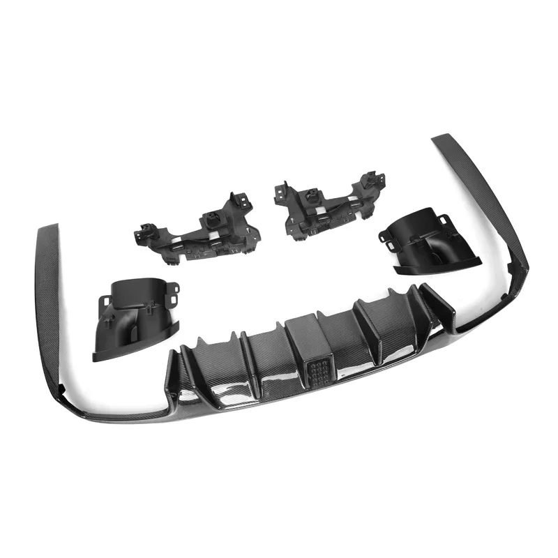 NEW Real Carbon Fiber Diffuser KB Style for Mercedes Benz E Cclass E63 LCI W213 2022-IN W213 Rear Bumper Diffuser Tail Throat