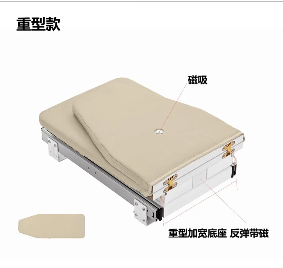 Wardrobe damping ironing board hidden push-pull folding iron rack cloakroom built-in telescopic rotating ironing board
