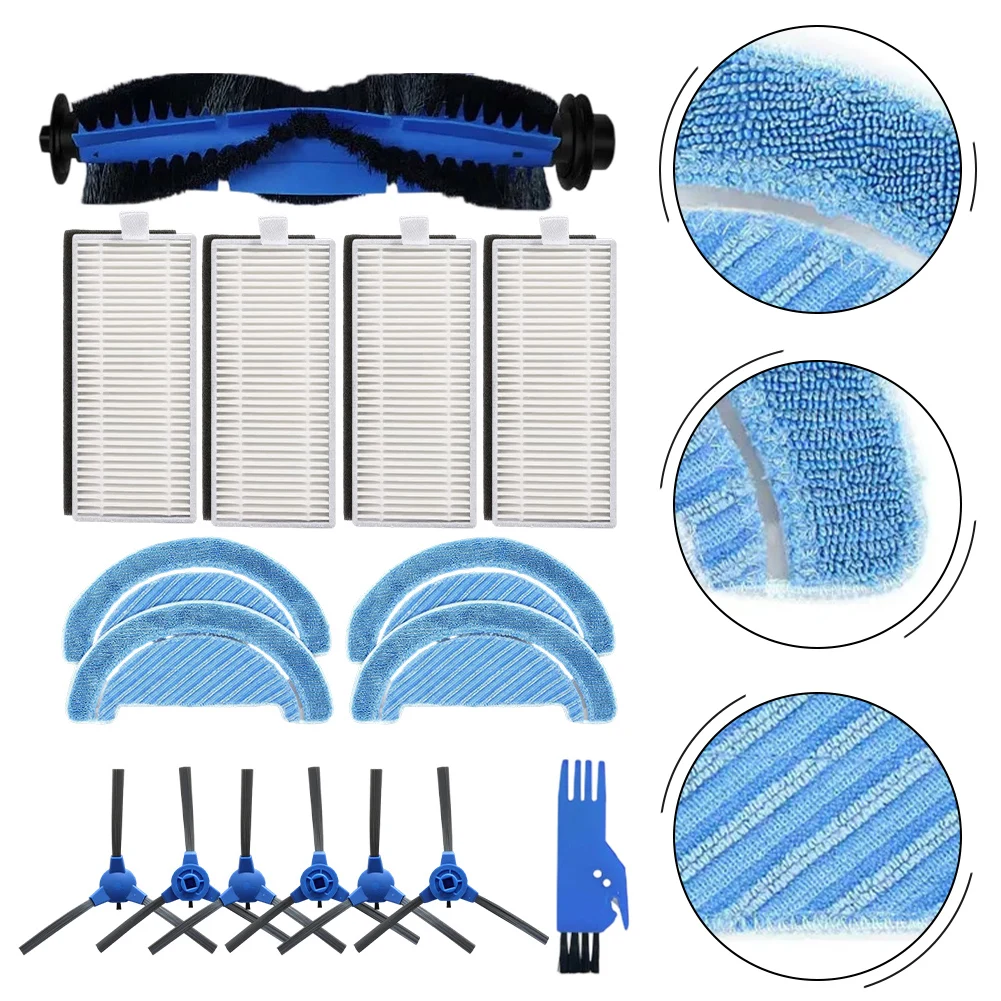 Replacement Main Brush Side Brushes Mop Cloths Filters For Conga 1099 1990 Connected Robot Vacuum Cleaner Tools Kit
