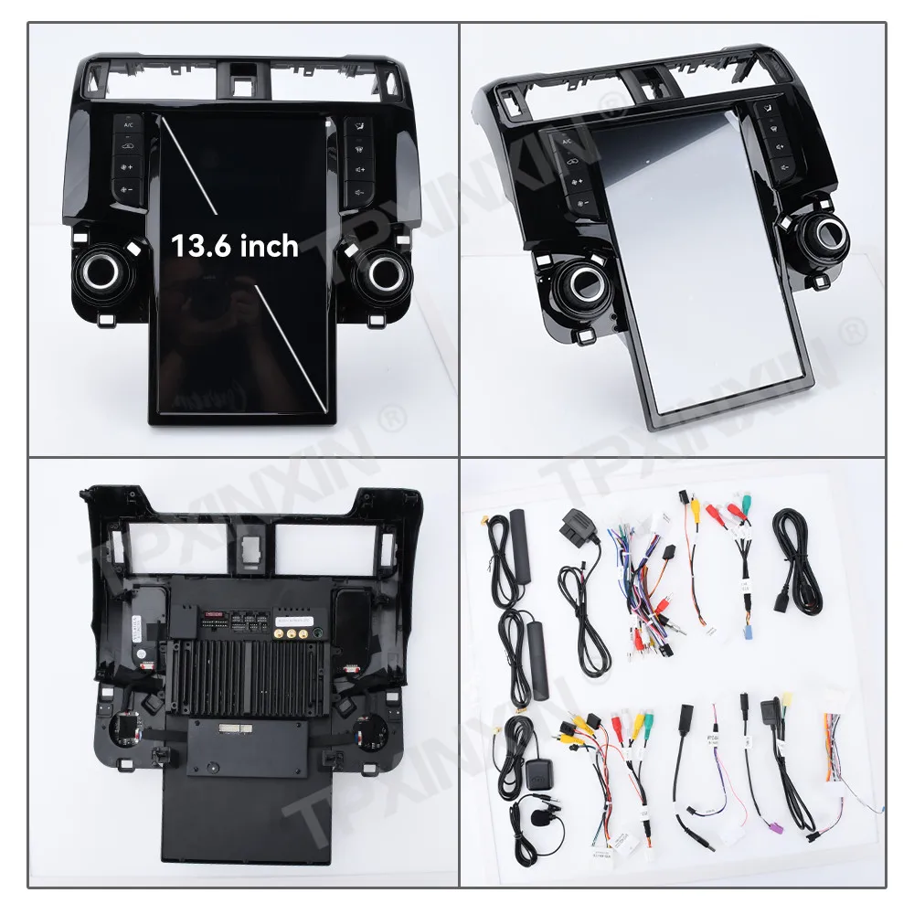 13.6 بوصة لتويوتا 4 عداء 2009 إلى 2019 سيارة أندرويد 13.0 carplay نظام تحديد المواقع والملاحة السيارات شاشة تعمل باللمس مشغل وسائط متعددة رئيس وحدة #6
