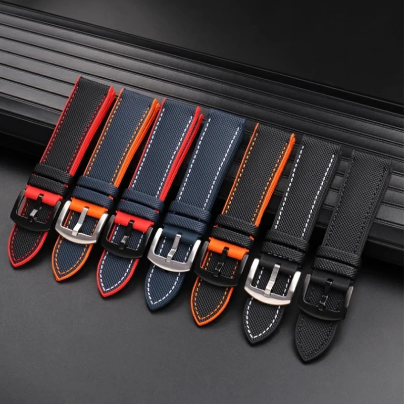 High quality rubber watch strap for TAG Heuer F1 Aquaracer Carrera Monaco Men's Waterproof Bracelet blue Orange 20mm 21mm 22mm