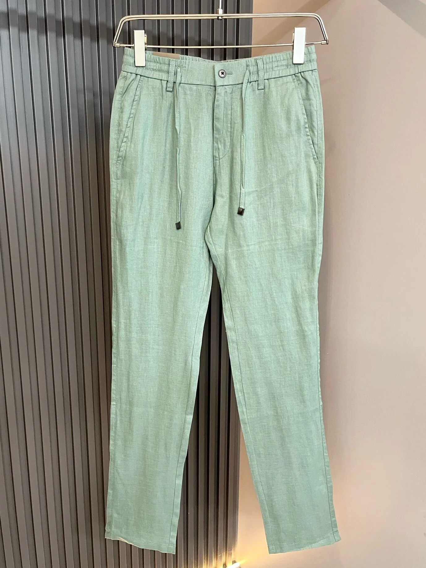 

Italian LP linen sweat-absorbing breathable simple straight men's casual pants