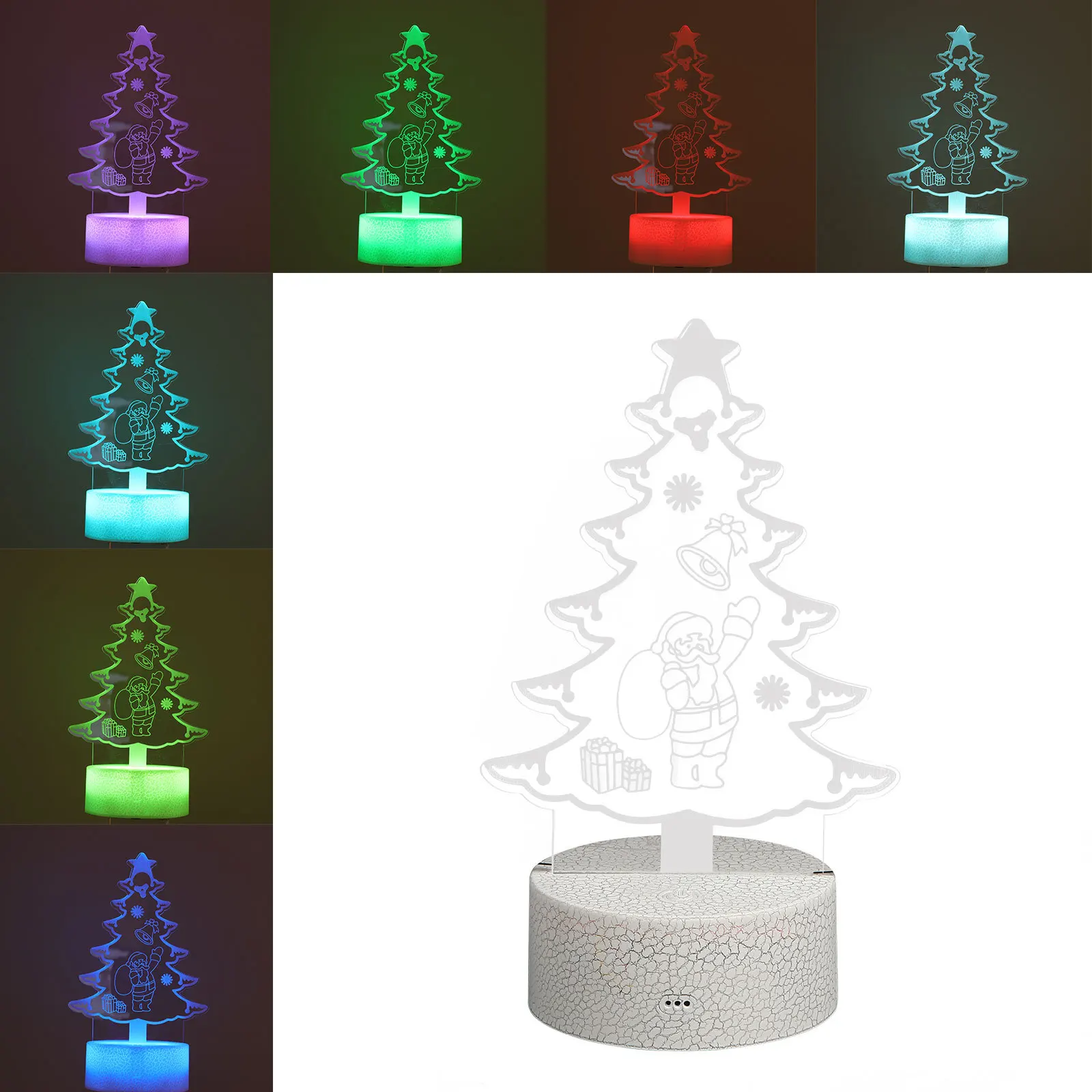 1 قطعة عيد الميلاد LED ضوء الليل أباجورة تصميم رائع نسيج واقعي احتفالي ليلة ضوء عيد الميلاد مصباح