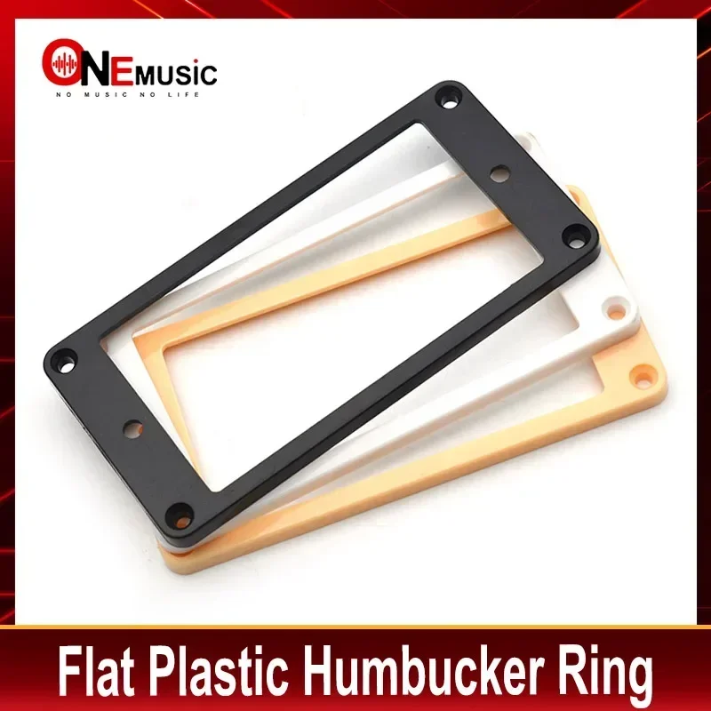 2Pcs Flat Plastic 92*45.5MM 6String Humbucker Pickup Frame Mounting Ring for Electric Guitar Black/White/Cream