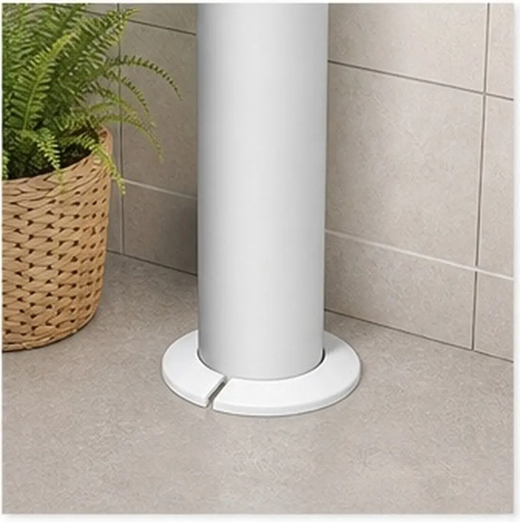 16Pcs Flange Pipe Covers Plastic PP Decorative Wall Plumbing Cover Plates for Bathroom Kitchen Balcony Pipe Decoration 29Mm