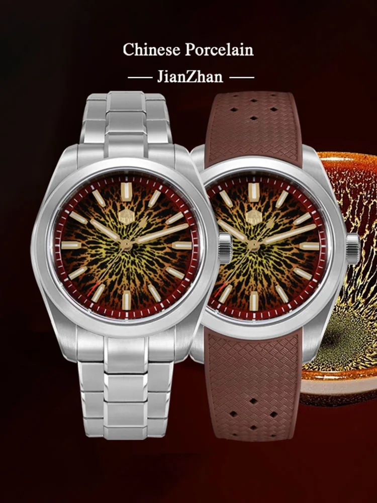 San Martin 39mm SN0144 JianZhan Dial Gada Watch Miyota 90S5 Original Design Luxury Dress Men Automatic Mechanical Wristwatch