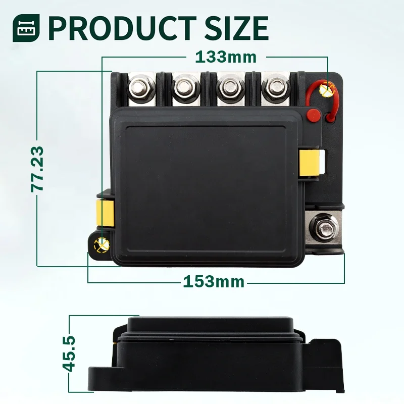 Blue Sea Auto Plastic Waterproof 4-Way Fuse Box Mega AMG Blade 12-32V DC Circuit Block Transparent Cover Car Boat RV