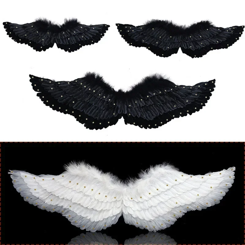 Get a Heavenly Look with Our Angel Feather Wing Costume - Perfect for Both Adults and Children