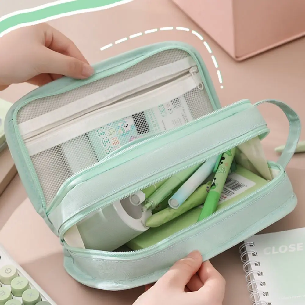 

Простая многослойная ручная сумка для ручек, портативный пенал большой емкости, коробка для ручек, подарок